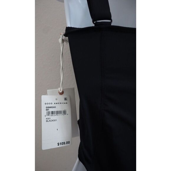 Good American GSW0243 Women's Sz 1/S Black Contour Compress 1-Pc Swimsuit - Picture 3 of 11